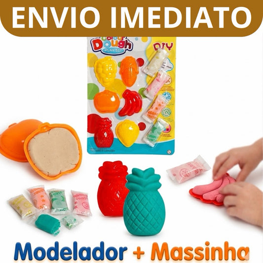 Kit Massinha Infantil com Forminhas de Frutas