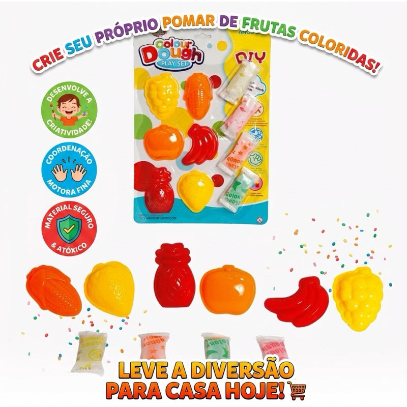 Kit Massinha Infantil com Forminhas de Frutas
