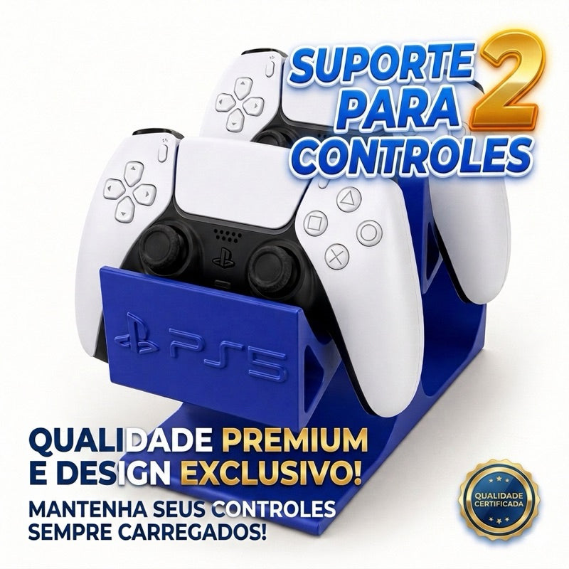 Suporte Gamer para 2 Controles PS5 DualSense