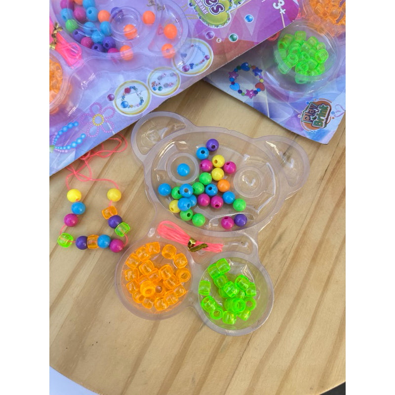 Kit de Miçangas Infantil para Pulseiras e Colares