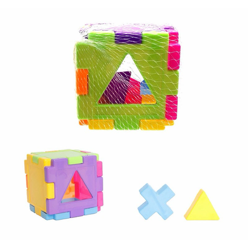 Cubo Didático Infantil de Encaixe de Formas