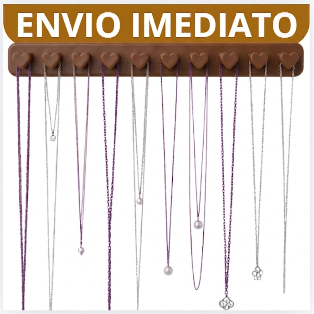 Organizador de Joias Coração - Porta Colares e Pulseiras