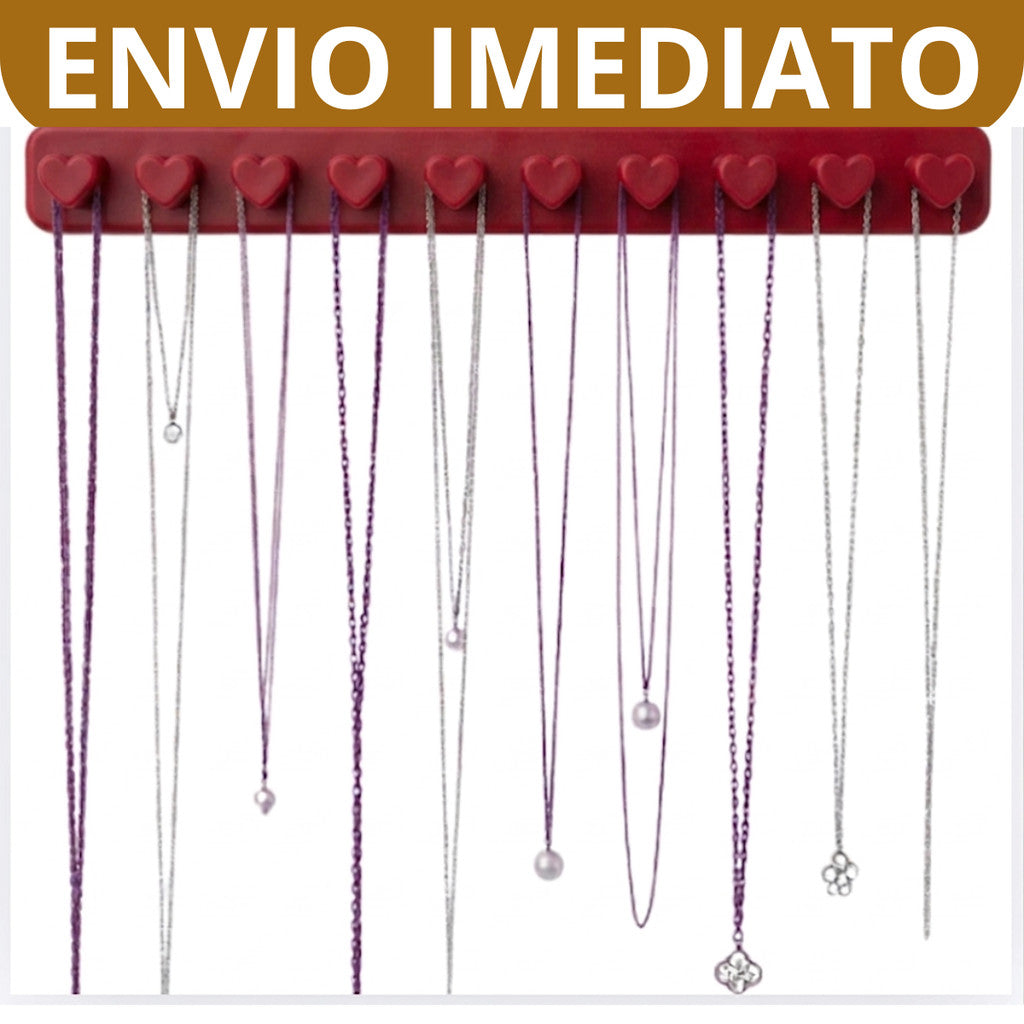 Organizador de Joias Coração - Porta Colares e Pulseiras